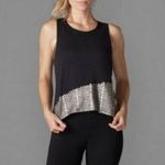 Tavi Black Gold Snake Skin High Low Print Tank Top Sleeveless Sz XS Photo 0