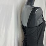 Elegant Black Strapless Dress corset back sleeveless maxi effortless XL Photo 4