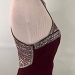 TLC Say Yes To The Prom Maroon Halter Bling Rhinestone Dress Size 5 Purple Photo 4