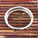 Tiger stripe hinged cuff bracelet black and gold tone Photo 2