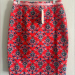 Boden Red, pink, Blue floral Patterned Mini‎ Skirt 4 petite preppy boho Red Size 4P Photo 0