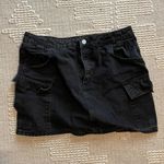 Topshop Black Denim Skirt Photo 0