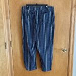 Sundance  Women's Size XL Talia Easy Blue/Multicolor Striped Pants With‎ Pocket's Photo 6