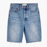 Madewell High-Rise Long Denim Shorts in Brightwater Wash Photo 0