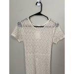 New Oak+Fort Sheer Lace Short Sleeve Midi Dress Size Small White Photo 1