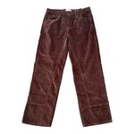 Free People Risk Taker High Rise Straight Leg Corduroy Pants Chocolate Size 31 Photo 2