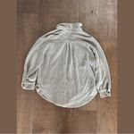Free People  gray button down shirt jacket shacket Photo 3