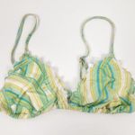 l*space L* Maggie Triangle Bikini Top in Over the Edge Yellow Green Size XS NWT Photo 2