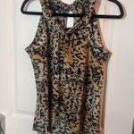 Leopard Trending Tank Top Vintage Spense Size Large Buttoned Neckline at back​​​ Brown Photo 0
