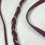 Purple Faux Suede Gold Tone Chain Woven Tie Belt One Size OS Photo 7