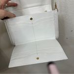 Grand Pelle Crocodile Embossed Leather White Flap Purse with Crossbody Strap Photo 4