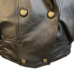 Preston & York Black Leather Floral Embossed Jacket Women's Size Medium Photo 6