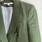 Veronica Beard Dickey Blazer Jacket Linen Blend Green Photo 4
