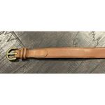 Lands' End  Brown Leather Belt Womens Size 34 35 Hidden Zipper Back 506‎ Preppy Photo 2