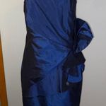 Marisa Baratelli Dress Thai Silk Blue Cocktail Party Evening Occasion Size 10 Photo 0