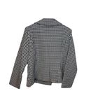 Dana Kay Women's 14 Collared Padded Shoulders Geometric Design Blazer Black Photo 2