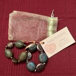 NWT Angelas Designs 2 handmade stretchy beaded bracelets bronze silver & green Silver Photo 7