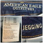 American Eagle  AEO Distressed Skinny Dark Wash Jegging Jeans Size 2 Short Photo 5