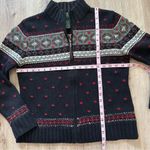 Vintage Lauren Ralph Lauren knit zip up hand knitted sweater size large Black Photo 6
