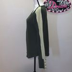 Bohme  dark green lime green ribbed long sleeve shirt Photo 3