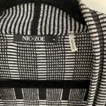 Nic+Zoe  Black and White Long Cardigan with Pleats Size S Photo 4