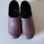 Sanita Fuchsia signature embossed leather clogs size 8 Purple Photo 2