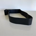 Vince  Women's Wide Black Buckle Leather Belt Photo 4