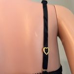 Betsey Johnson  Swim BEACH Floral BLACK Bikini Top Size MEDIUM Rosette NWT #67 Photo 6