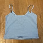 Brandy Melville Lorene Button Tank Blue & White Stripes Size Small Photo 4