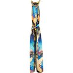 Anthropologie RANNA GILL TROPICALIA Blue‎ Wedding Guest Gold Beaded Maxi DRESS 2 Photo 3