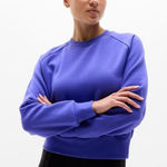 Athleta New  L Easy Fleece Relaxed Crew Sweatshirt Borealis Purple Large Photo 0