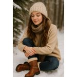 Timberland  Shearling Lined Leather Winter Boots with Buckle Estimated 7-7.5 Photo 1