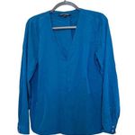 W118 By Walter Baker Teal Wrap Back Blouse Size Medium Blue Photo 0