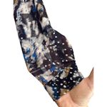 CAbi  Women's Starry Night Ruffle Blouse Long Sheer Sleeves Medium Photo 4