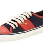 Tory Burch | Churchill Suede Sneakers Navy Ivory Red | 7 Photo 0