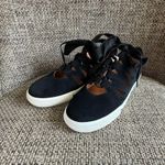 L'amour Des Pieds Kanav Suede Cut Out Sneakers Size 6.5M EUC Black Photo 0