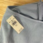 Aerie  One Shoulder Ribbed Crop Top Light Blue Size Large Photo 3