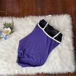 Croft & Barrow  90s Vibes Purple One Piece Swimsuit NWOT Photo 2