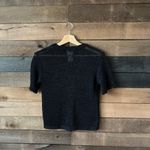 Sag Harbor Vintage 90s Crochet Black  Petites Short Sleeve Single Button Cardigan Photo 11