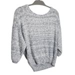 Michael Stars Gray Textured Knit Loose Fit Sweater Large Boho Lagenlook Coastal Photo 2