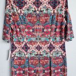 London Times  Multicolor Kaleidoscope Sweatheart Neckline Dress Photo 12