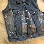 Zana Di Zana•di denim/vinyl denim vest size medium Photo 1