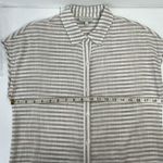 Lucky Brand Size S Dress Button Down Maxi Shirt Striped Lightweight Cap Sleeve Photo 8