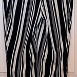 Adrienne Vittadini  Women's Black White Striped Pants Size 6 26" Inseam x‎ 15" Photo 0