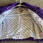 Boucle Purple VINTAGE Cropped Jacket Size 4 Photo 3