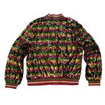 NEW Sequin Bomber Jacket M Mardi Gras New Orleans Purple Green Gold Glitter Rave Size M Photo 5