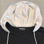 Angel Black and White Women's Hoodie Lightweight Sweater Top Size XL Photo 1