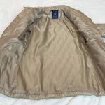 J&R Quilted Puffer Jacket Coat Golden Tan Neutral Full Zip Women’s Medium Photo 3