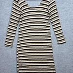 Anthropologie Dolan Left Coast Stripe Preeta Dress Midi Scoop Back Sz M Petite Size M Photo 0