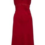 Jonathan Martin Vtg Y2K Sz 10 Dress Maxi Goth Grunge Vampy Mesh Red Empire Fairy Princess Beaded Photo 0